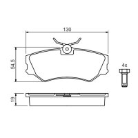 BOSCH 0 986 460 941 Bremsbelagsatz, Scheibenbremse