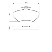 BOSCH 0 986 460 943 Bremsbelagsatz, Scheibenbremse