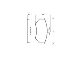 BOSCH 0 986 460 943 Bremsbelagsatz, Scheibenbremse