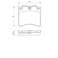BOSCH 0 986 460 954 Bremsbelagsatz, Scheibenbremse