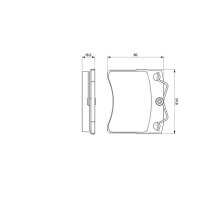 BOSCH 0 986 460 954 Bremsbelagsatz, Scheibenbremse