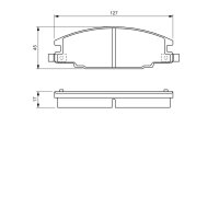 BOSCH 0 986 460 960 Bremsbelagsatz, Scheibenbremse
