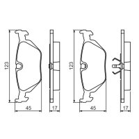 BOSCH 0 986 460 964 Bremsbelagsatz, Scheibenbremse