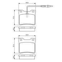 BOSCH 0 986 494 055 Bremsbelagsatz, Scheibenbremse