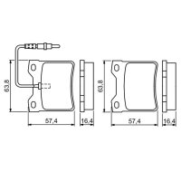 BOSCH 0 986 494 055 Bremsbelagsatz, Scheibenbremse