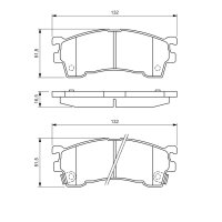 BOSCH 0 986 460 975 Bremsbelagsatz, Scheibenbremse