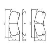 BOSCH 0 986 460 975 Bremsbelagsatz, Scheibenbremse