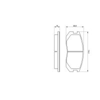 BOSCH 0 986 460 980 Bremsbelagsatz, Scheibenbremse