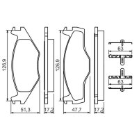 BOSCH 0 986 494 057 Bremsbelagsatz, Scheibenbremse