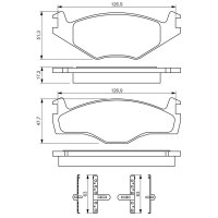 BOSCH 0 986 494 057 Bremsbelagsatz, Scheibenbremse
