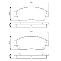 BOSCH 0 986 461 123 Bremsbelagsatz, Scheibenbremse