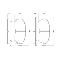 BOSCH 0 986 461 123 Bremsbelagsatz, Scheibenbremse