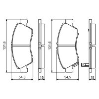 BOSCH 0 986 494 299 Bremsbelagsatz, Scheibenbremse