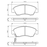 BOSCH 0 986 494 299 Bremsbelagsatz, Scheibenbremse