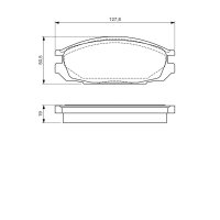 BOSCH 0 986 461 133 Bremsbelagsatz, Scheibenbremse