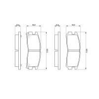 BOSCH 0 986 461 145 Bremsbelagsatz, Scheibenbremse