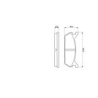 BOSCH 0 986 461 146 Bremsbelagsatz, Scheibenbremse