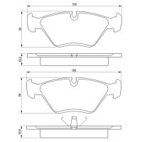 BOSCH 0 986 461 752 Bremsbelagsatz, Scheibenbremse