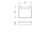 BOSCH 0 986 462 282 Bremsbelagsatz, Scheibenbremse