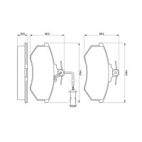 BOSCH 0 986 466 693 Bremsbelagsatz, Scheibenbremse