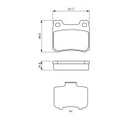 BOSCH 0 986 466 871 Bremsbelagsatz, Scheibenbremse