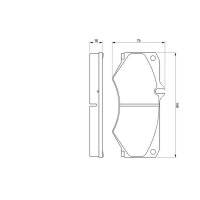 BOSCH 0 986 467 841 Bremsbelagsatz, Scheibenbremse