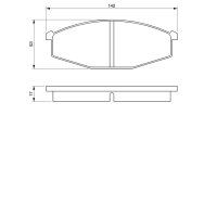 BOSCH 0 986 468 630 Bremsbelagsatz, Scheibenbremse