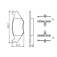 BOSCH 0 986 468 890 Bremsbelagsatz, Scheibenbremse