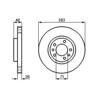 BOSCH 0 986 478 125 Bremsscheibe