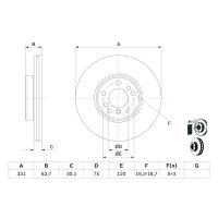 BOSCH 0 986 478 974 Bremsscheibe