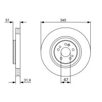 BOSCH 0 986 479 405 Bremsscheibe