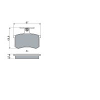 BOSCH 0 986 494 059 Bremsbelagsatz, Scheibenbremse
