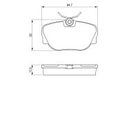 BOSCH 0 986 491 730 Bremsbelagsatz, Scheibenbremse