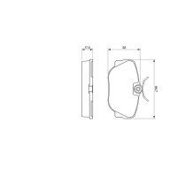BOSCH 0 986 491 730 Bremsbelagsatz, Scheibenbremse