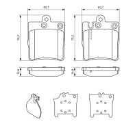 BOSCH 0 986 494 022 Bremsbelagsatz, Scheibenbremse