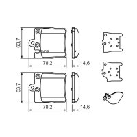 BOSCH 0 986 494 022 Bremsbelagsatz, Scheibenbremse