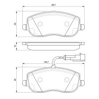BOSCH 0 986 494 068 Bremsbelagsatz, Scheibenbremse