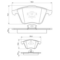 BOSCH 0 986 494 077 Bremsbelagsatz, Scheibenbremse