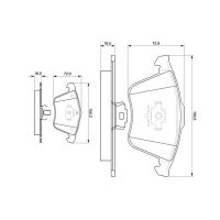 BOSCH 0 986 494 077 Bremsbelagsatz, Scheibenbremse
