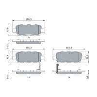 BOSCH 0 986 494 090 Bremsbelagsatz, Scheibenbremse