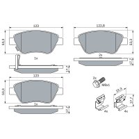 BOSCH 0 986 494 092 Bremsbelagsatz, Scheibenbremse