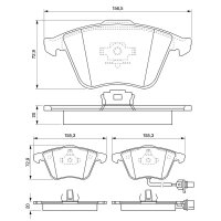 BOSCH 0 986 494 103 Bremsbelagsatz, Scheibenbremse