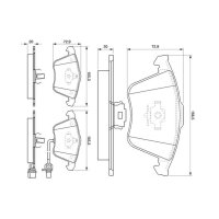 BOSCH 0 986 494 103 Bremsbelagsatz, Scheibenbremse