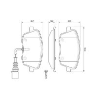 BOSCH 0 986 494 105 Bremsbelagsatz, Scheibenbremse