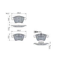 BOSCH 0 986 494 107 Bremsbelagsatz, Scheibenbremse