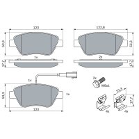 BOSCH 0 986 494 113 Bremsbelagsatz, Scheibenbremse
