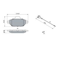 BOSCH 0 986 494 115 Bremsbelagsatz, Scheibenbremse