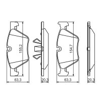 BOSCH 0 986 494 117 Bremsbelagsatz, Scheibenbremse