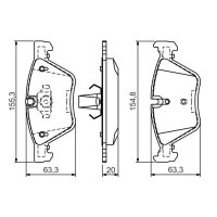 BOSCH 0 986 494 118 Bremsbelagsatz, Scheibenbremse