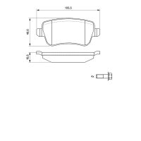 BOSCH 0 986 494 126 Bremsbelagsatz, Scheibenbremse